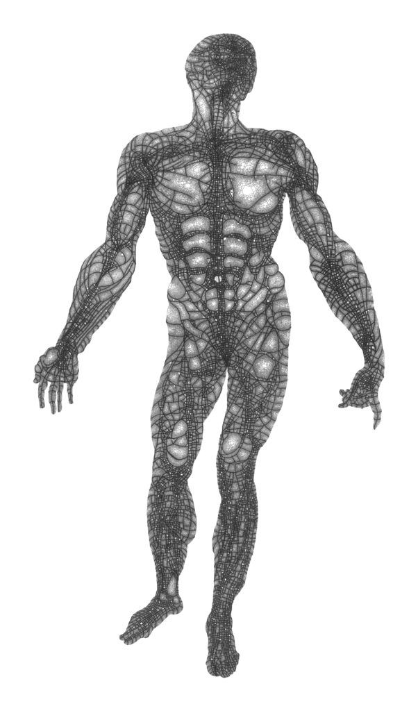 Artwork City Man ink on paper 150cm by 210cm 2012 - City Man 1 - Jeremy Smith .M Contemporary
