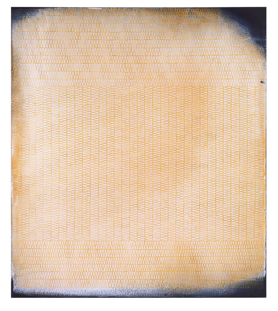 E Vlavianos Seeing 1 2022 acrylic on canvas 172 x150 cm - Seeing #1 (Smyran Yellow) - Elefteria Vlavianos .M Contemporary