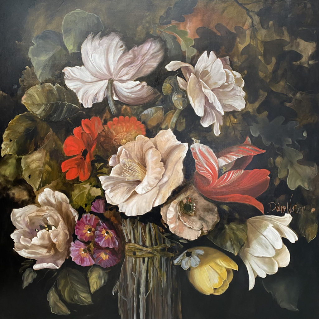 Artemis Garden 152x152cm - Artemis garden - Diana Watson .M Contemporary