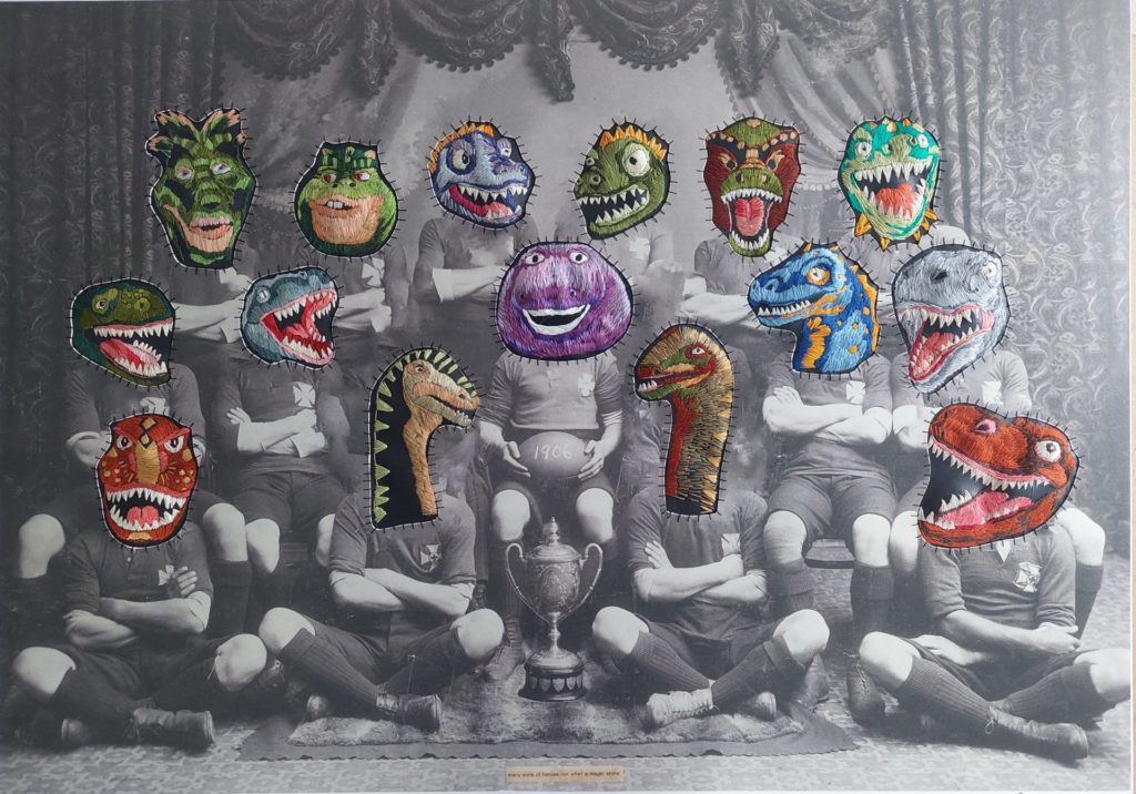 Many sons of heroes ran after a magic stone 84 x 119 cm 2024 - Many sons of heroes ran after a magic stone - Hannalie Taute .M Contemporary