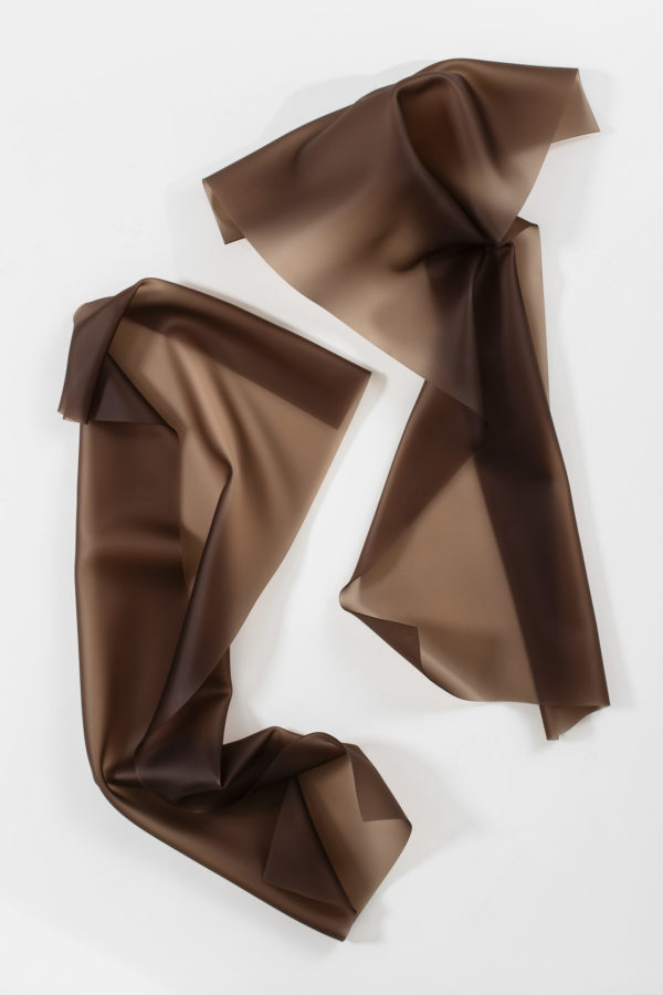 Large Abstract Fetish Gesture Diptych (Satin Sandstone Brown)