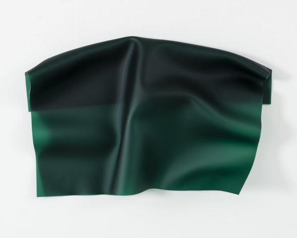 Abstract Fetish Satin Emerald Green Wave III