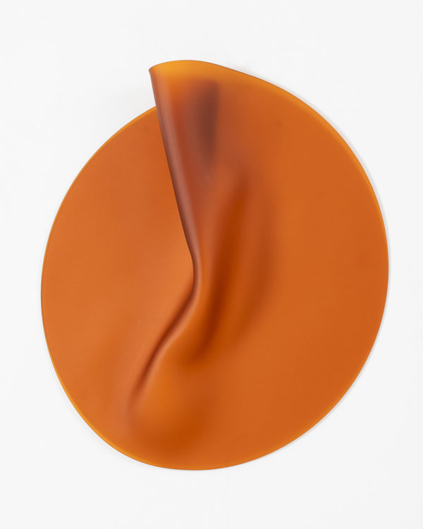 Abstract Fetish Satin Burnt Orange Oval I