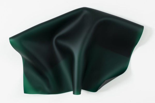 Abstract Fetish Satin Emerald Green Wave II