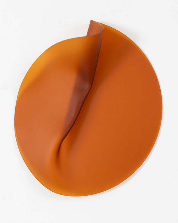 Abstract Fetish Satin Burnt Orange Oval II