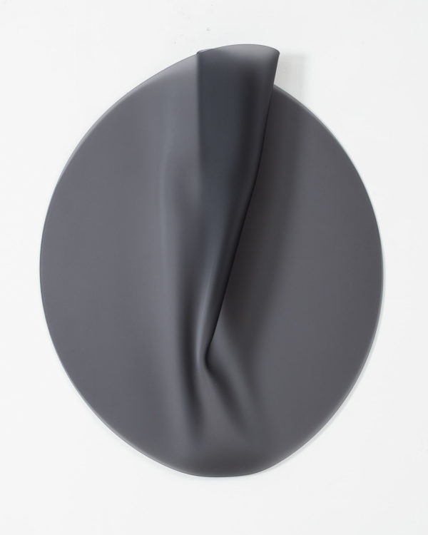 Abstract Fetish Satin Grey Oval