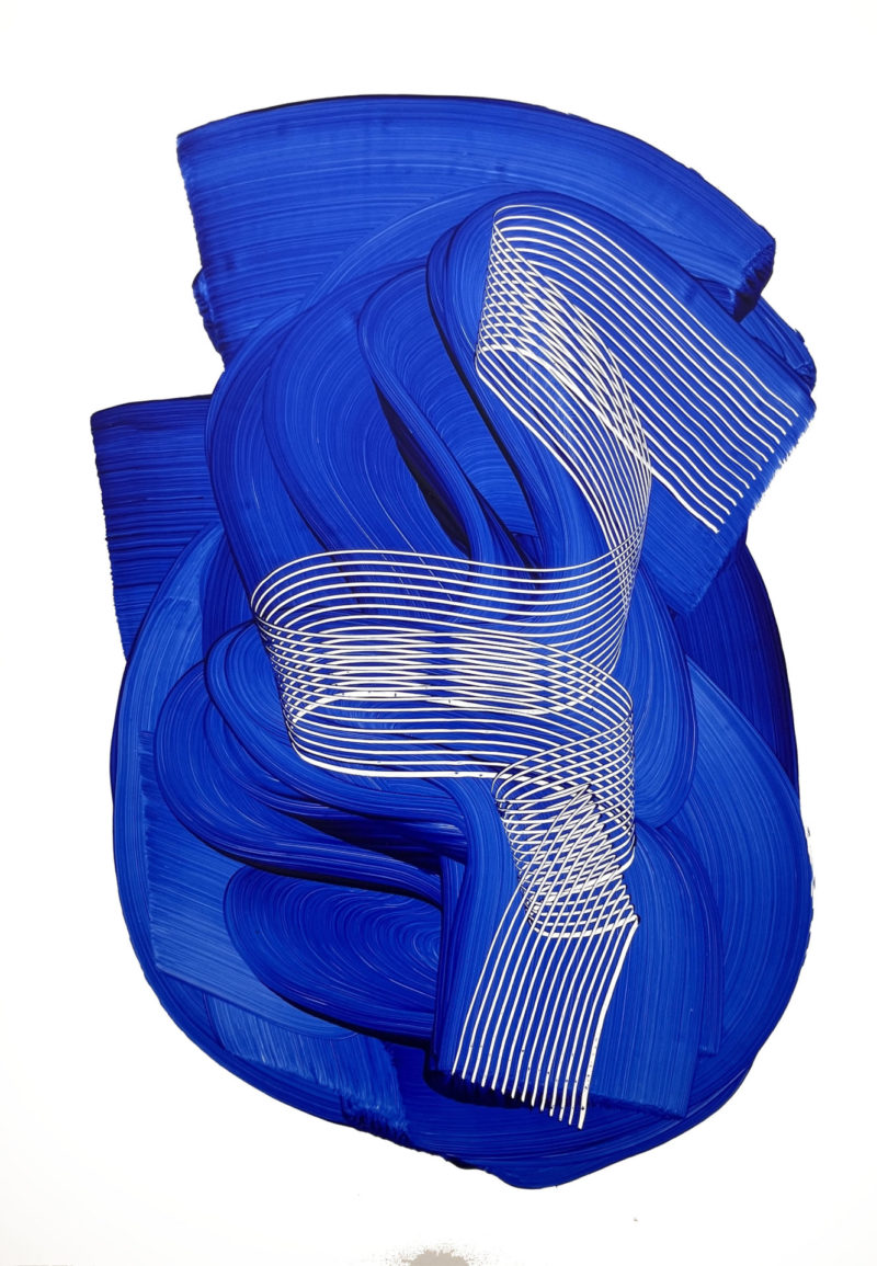 Ultramarine blue brushstrokes