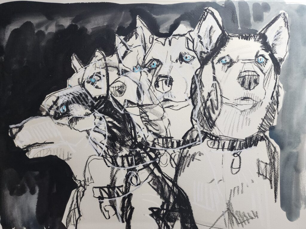 Todd Fuller Stark 2025 Chalk charcoal and ink on paper 56 x 76 cm - Stark - Todd Fuller .M Contemporary