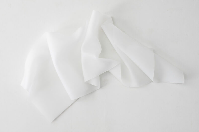 Baroque Fetish Translucent White Gestural Fold